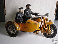 Antique vintage arcade cast iron toy motorcycle